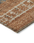 LOOMLAN Rugs Hilda Brown Washable Indoor-Outdoor Rug