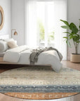 LOOMLAN Rugs Hilda Brown Washable Indoor-Outdoor Rug