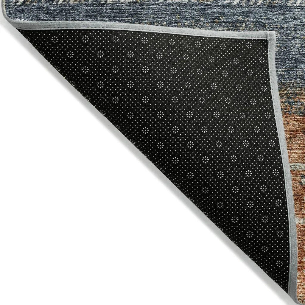 LOOMLAN Rugs Hilda Brown Washable Indoor-Outdoor Rug