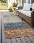 LOOMLAN Rugs Hilda Brown Washable Indoor-Outdoor Rug