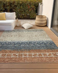 LOOMLAN Rugs Hilda Brown Washable Indoor-Outdoor Rug