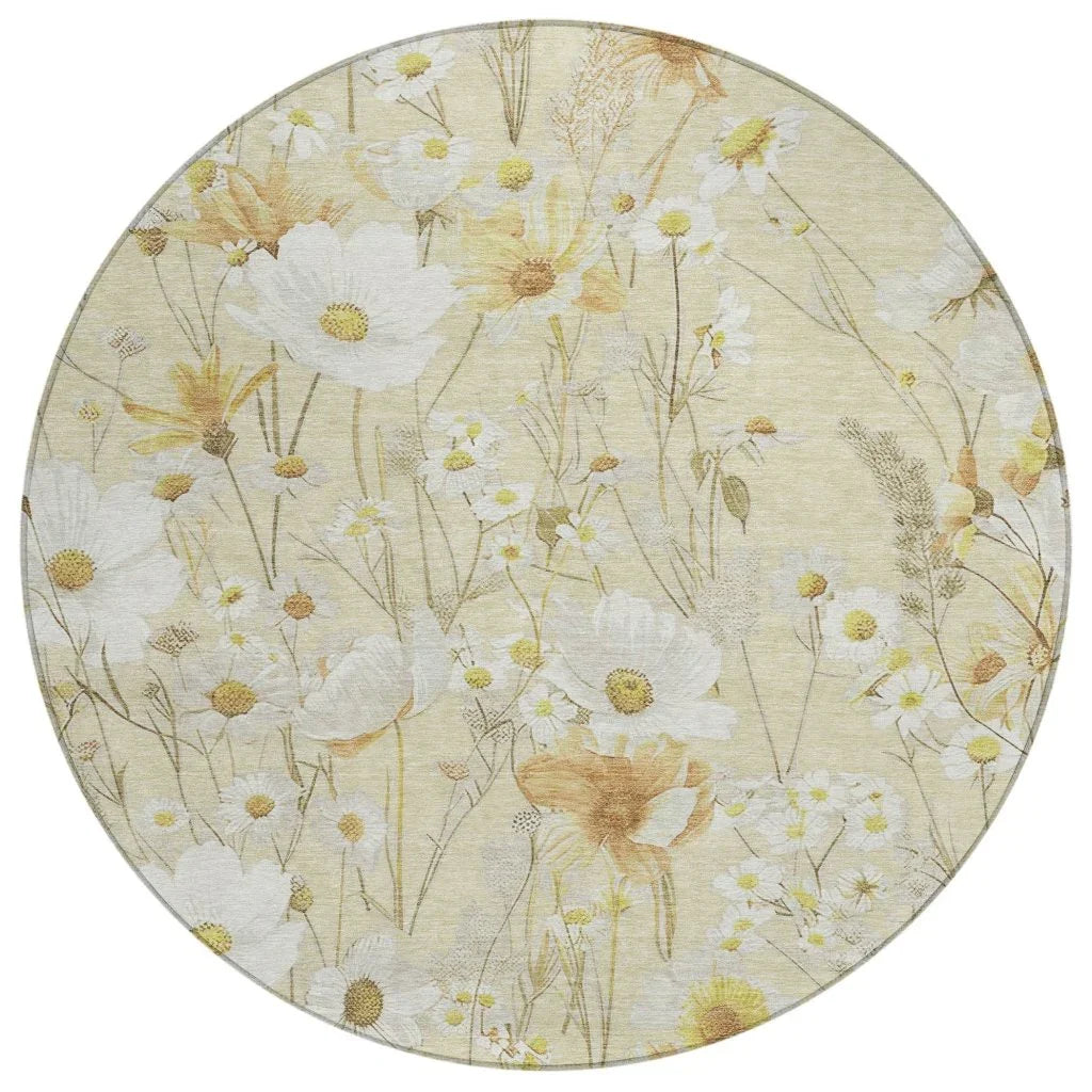 Ilunara Gold Washable Indoor - Outdoor Rug - LOOMLAN - LOOMLAN Rugs - Outdoor Rugs