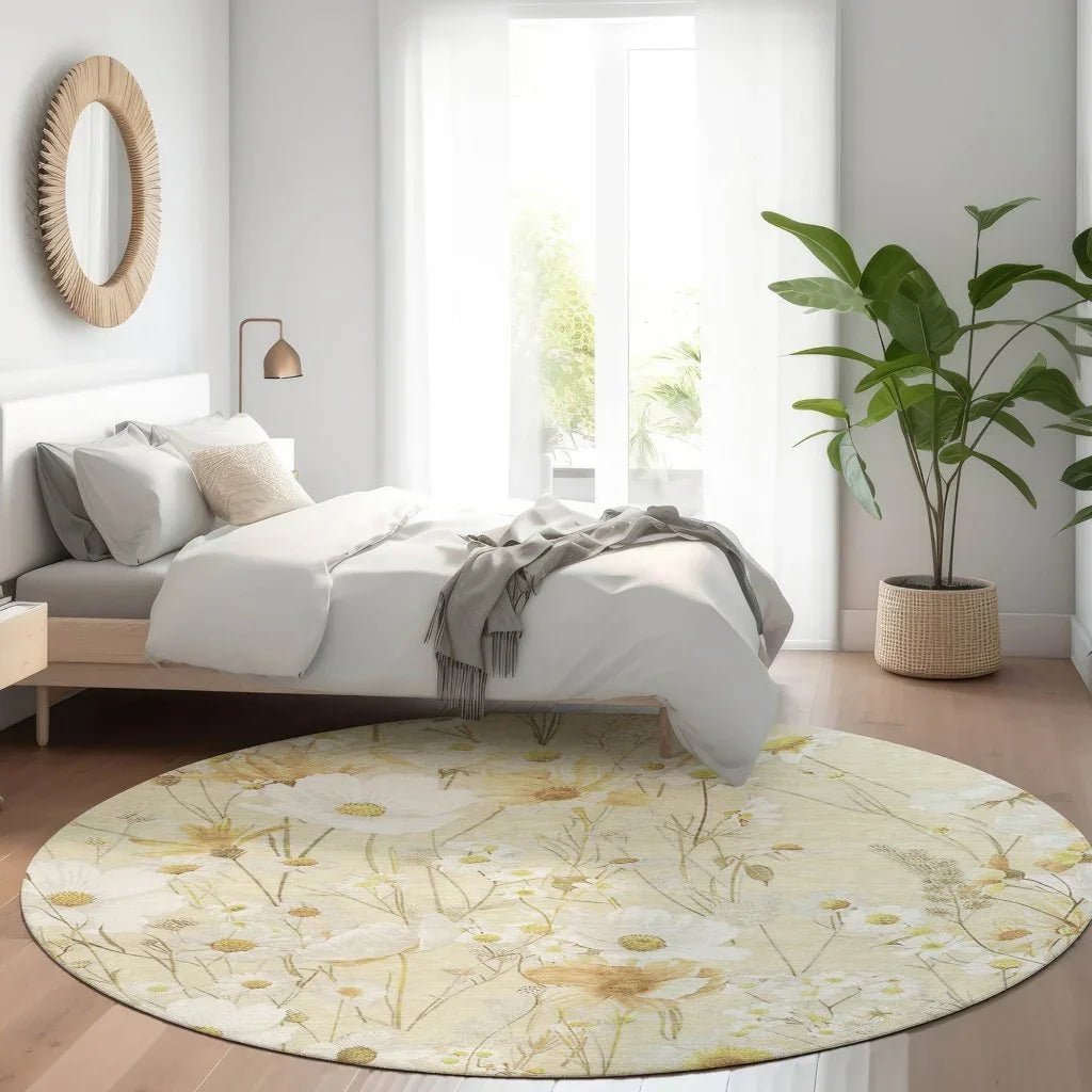 Ilunara Gold Washable Indoor - Outdoor Rug - LOOMLAN - LOOMLAN Rugs - Outdoor Rugs