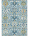LOOMLAN Rugs Ilyara Blue Washable Indoor-Outdoor Rug