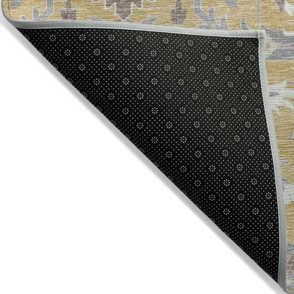 LOOMLAN Rugs Ilyara Gold Washable Indoor-Outdoor Rug
