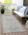 LOOMLAN Rugs Ilyara Gray Washable Indoor-Outdoor Rug