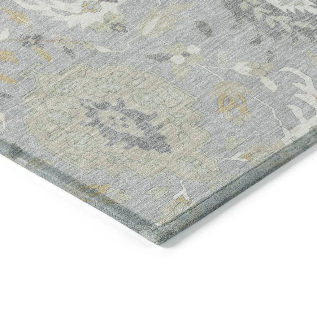 LOOMLAN Rugs Ilyara Gray Washable Indoor-Outdoor Rug