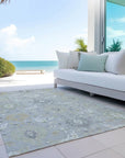 LOOMLAN Rugs Ilyara Gray Washable Indoor-Outdoor Rug