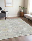 LOOMLAN Rugs Ilyara Gray Washable Indoor-Outdoor Rug