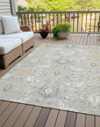 LOOMLAN Rugs Ilyara Gray Washable Indoor-Outdoor Rug