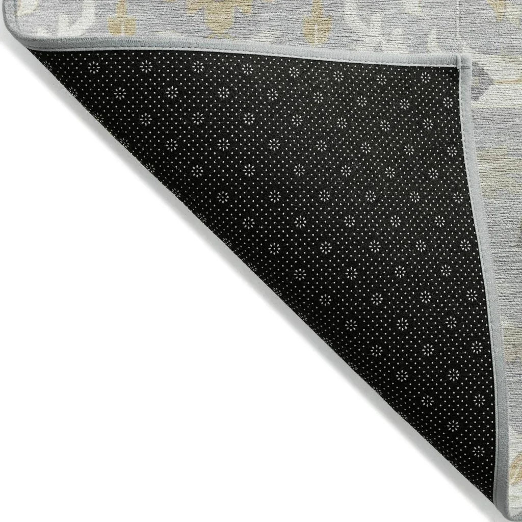 LOOMLAN Rugs Ilyara Gray Washable Indoor-Outdoor Rug