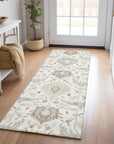 LOOMLAN Rugs Ilyara Ivory Washable Indoor-Outdoor Rug