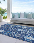 LOOMLAN Rugs Ilyara Navy Washable Indoor-Outdoor Rug