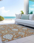 LOOMLAN Rugs Ilyara Orange Washable Indoor-Outdoor Rug
