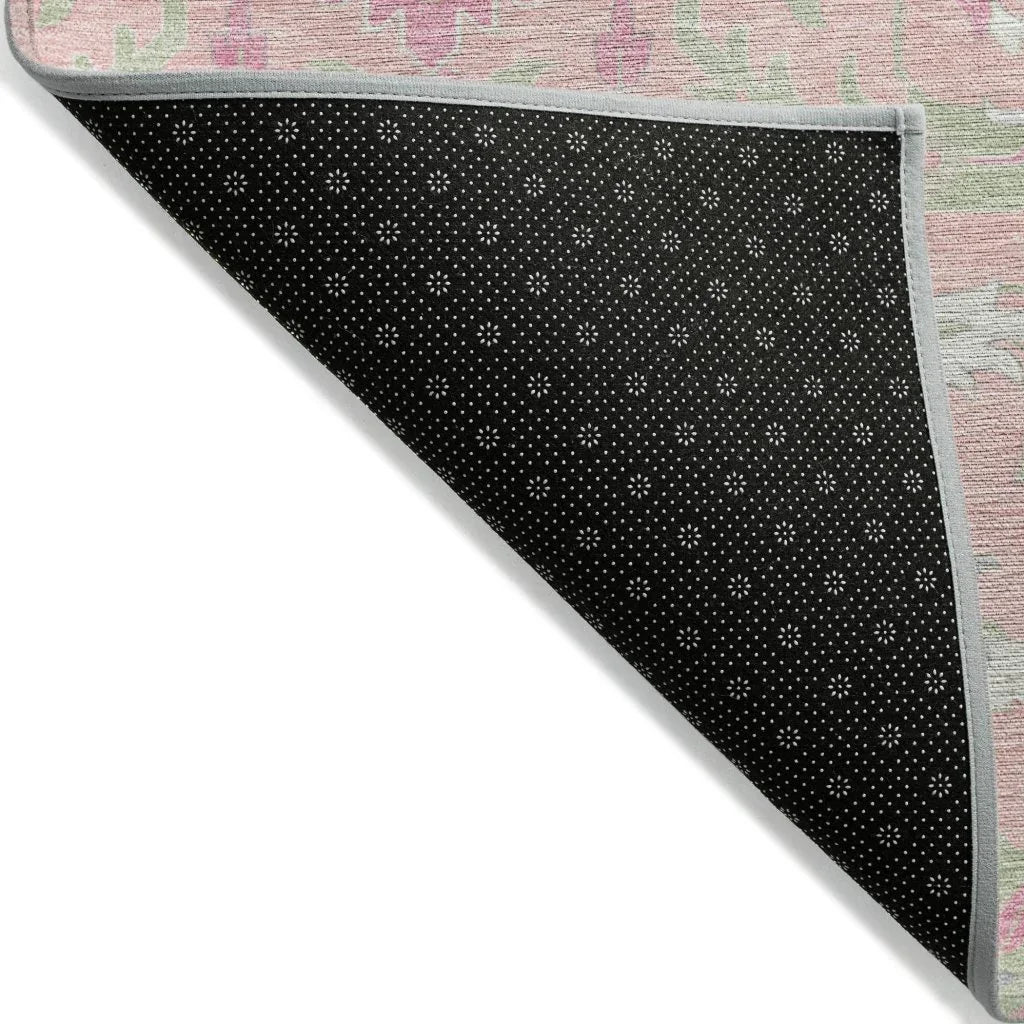 LOOMLAN Rugs Ilyara Pink Washable Indoor-Outdoor Rug