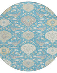 LOOMLAN Rugs Ilyara Teal Washable Indoor-Outdoor Rug