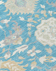 LOOMLAN Rugs Ilyara Teal Washable Indoor-Outdoor Rug