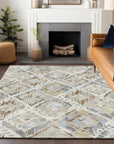 LOOMLAN Rugs Ilyone Ivory Washable Indoor-Outdoor Rug