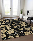 LOOMLAN Rugs Inoa Black Washable Indoor-Outdoor Rug