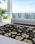 LOOMLAN Rugs Inoa Black Washable Indoor-Outdoor Rug