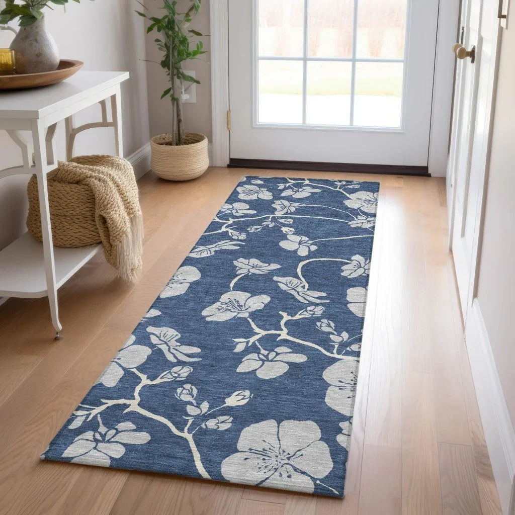 LOOMLAN Rugs Inoa Blue Washable Indoor-Outdoor Rug