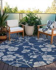 LOOMLAN Rugs Inoa Blue Washable Indoor-Outdoor Rug