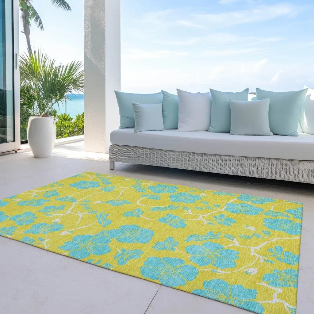 LOOMLAN Rugs Inoa Gold Washable Indoor-Outdoor Rug
