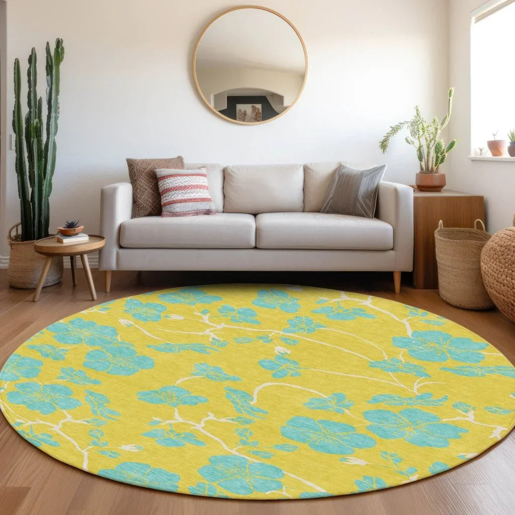 LOOMLAN Rugs Inoa Gold Washable Indoor-Outdoor Rug