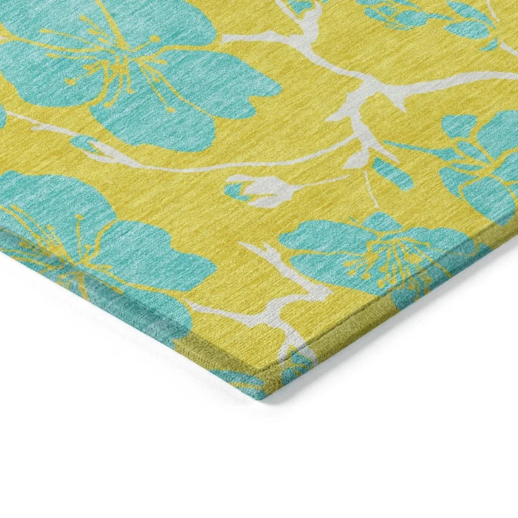 LOOMLAN Rugs Inoa Gold Washable Indoor-Outdoor Rug