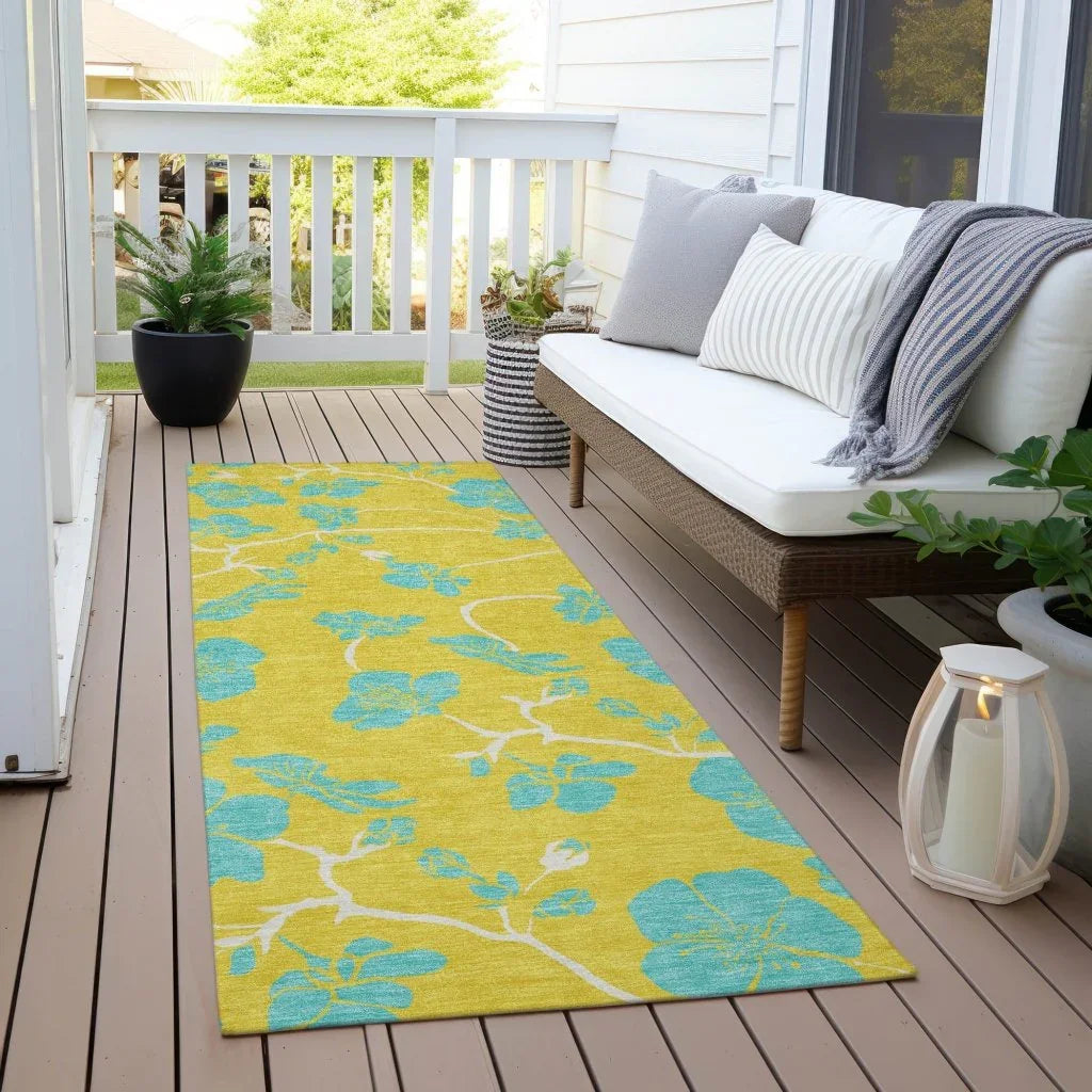 LOOMLAN Rugs Inoa Gold Washable Indoor-Outdoor Rug