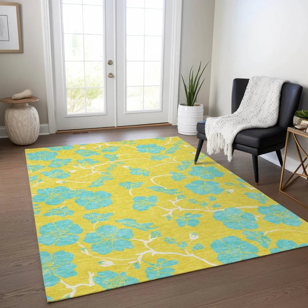 LOOMLAN Rugs Inoa Gold Washable Indoor-Outdoor Rug