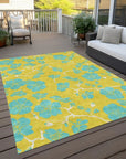 LOOMLAN Rugs Inoa Gold Washable Indoor-Outdoor Rug