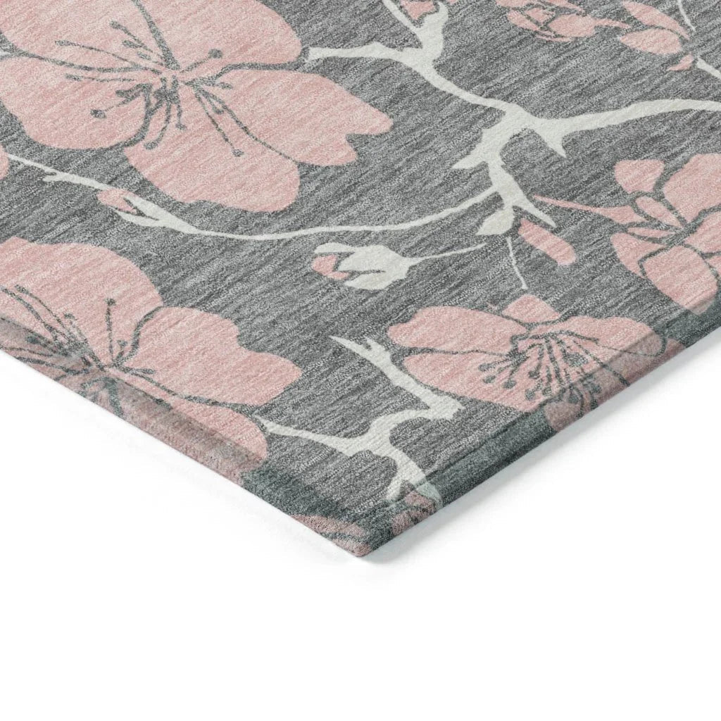 LOOMLAN Rugs Inoa Gray Washable Indoor-Outdoor Rug