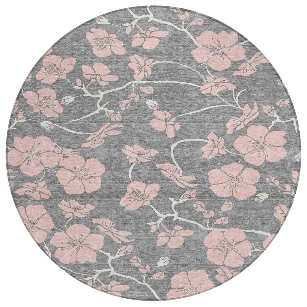 LOOMLAN Rugs Inoa Gray Washable Indoor-Outdoor Rug