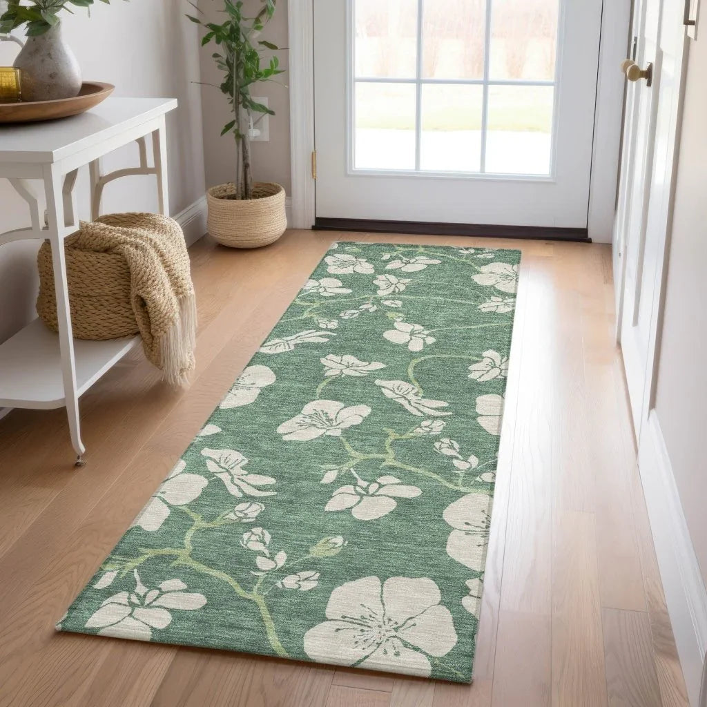Inoa Green Washable Indoor - Outdoor Rug - LOOMLAN - LOOMLAN Rugs - Outdoor Rugs