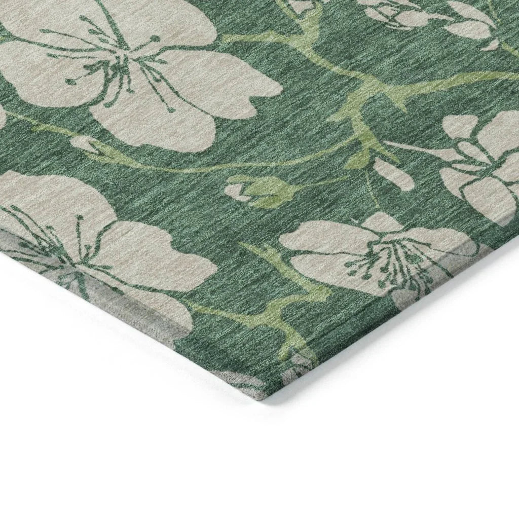 Inoa Green Washable Indoor - Outdoor Rug - LOOMLAN - LOOMLAN Rugs - Outdoor Rugs