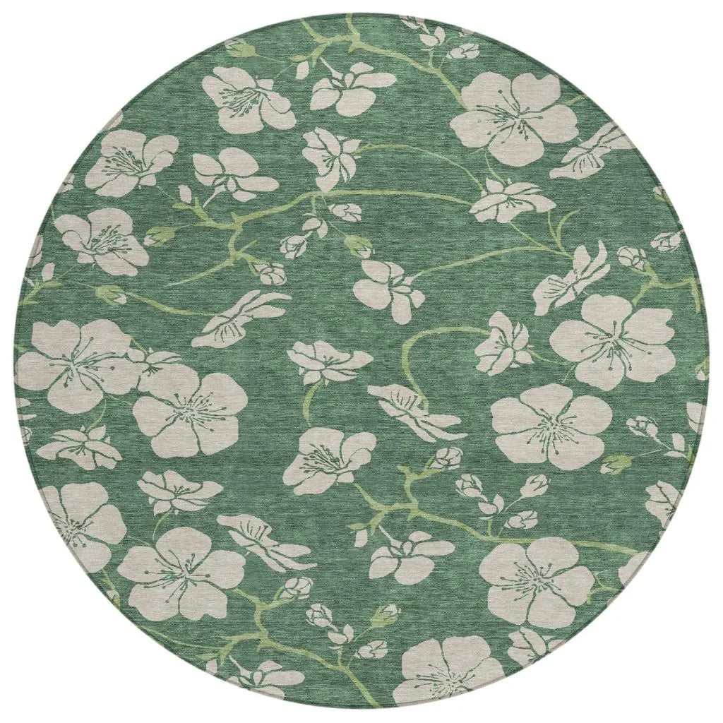 Inoa Green Washable Indoor - Outdoor Rug - LOOMLAN - LOOMLAN Rugs - Outdoor Rugs