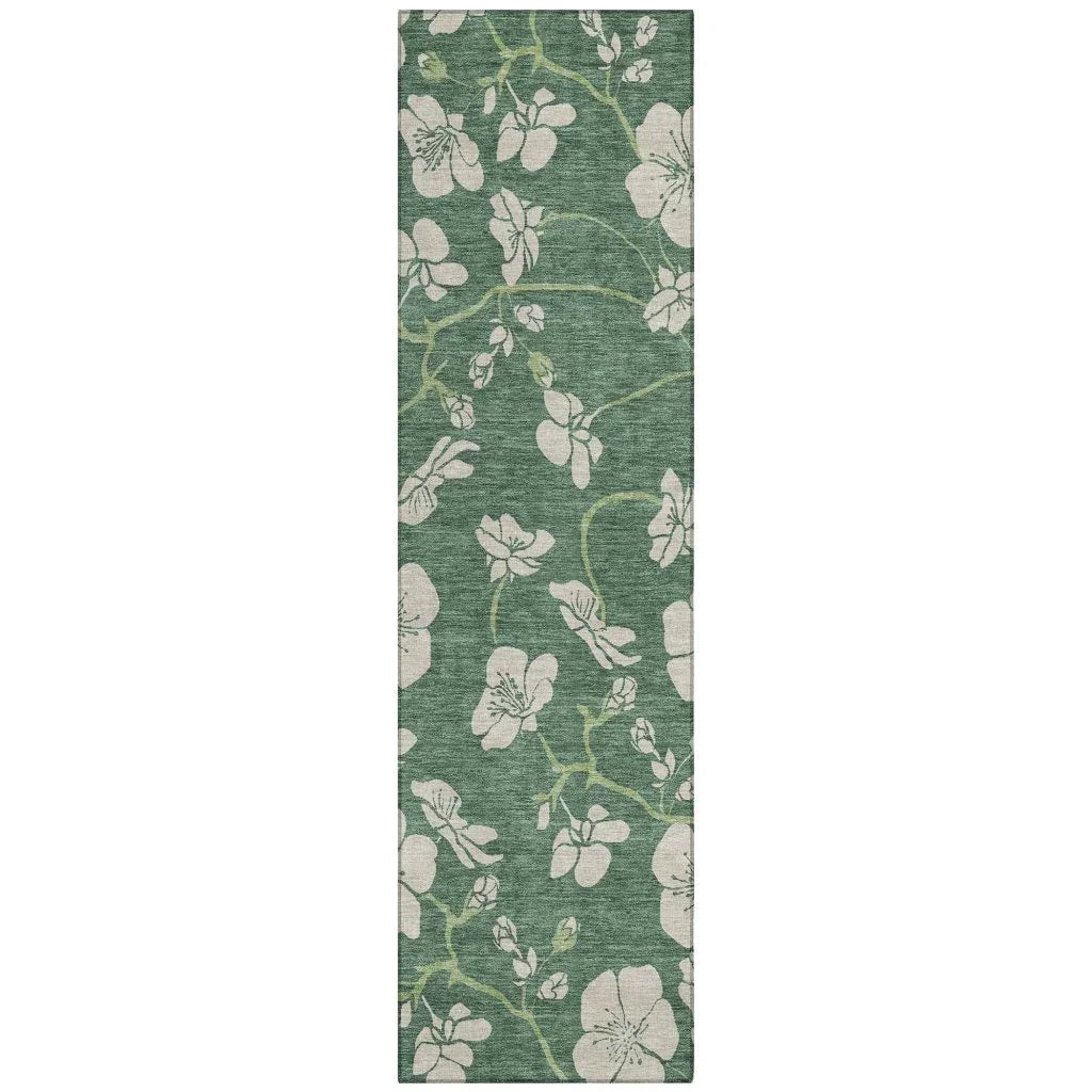 Inoa Green Washable Indoor - Outdoor Rug - LOOMLAN - LOOMLAN Rugs - Outdoor Rugs