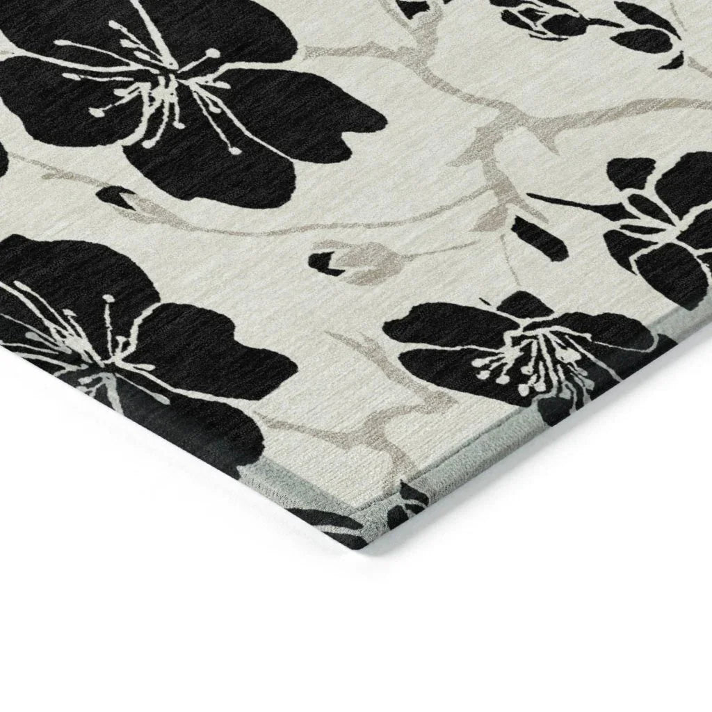LOOMLAN Rugs Inoa Ivory Washable Indoor-Outdoor Rug