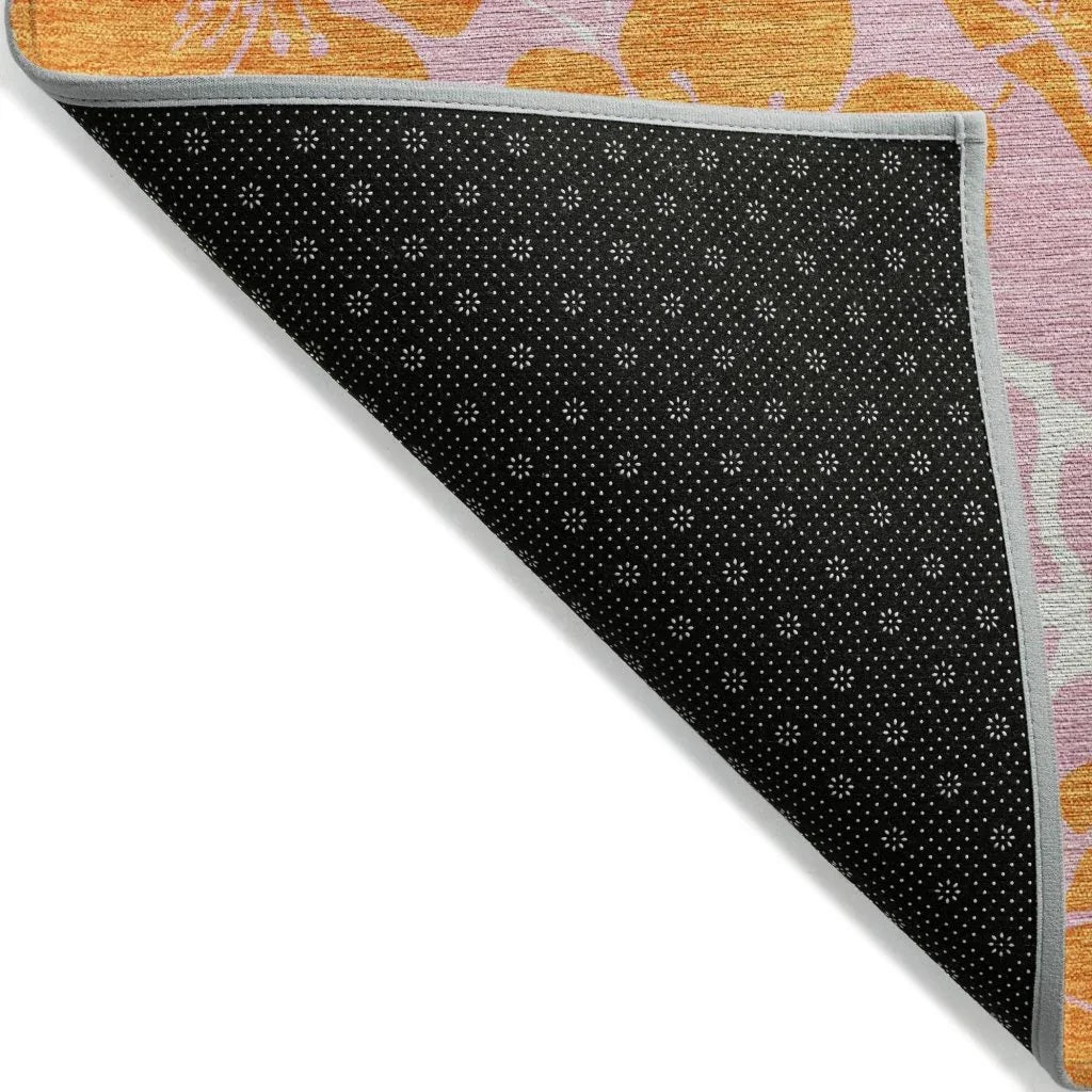 LOOMLAN Rugs Inoa Pink Washable Indoor-Outdoor Rug