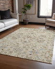 LOOMLAN Rugs Irene Beige Washable Indoor-Outdoor Rug