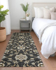LOOMLAN Rugs Irene Black Washable Indoor-Outdoor Rug
