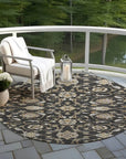 LOOMLAN Rugs Irene Black Washable Indoor-Outdoor Rug