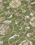 LOOMLAN Rugs Irene Green Washable Indoor-Outdoor Rug