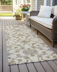 LOOMLAN Rugs Irene Ivory Washable Indoor-Outdoor Rug