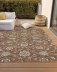 LOOMLAN Rugs Irene Orange Washable Indoor-Outdoor Rug