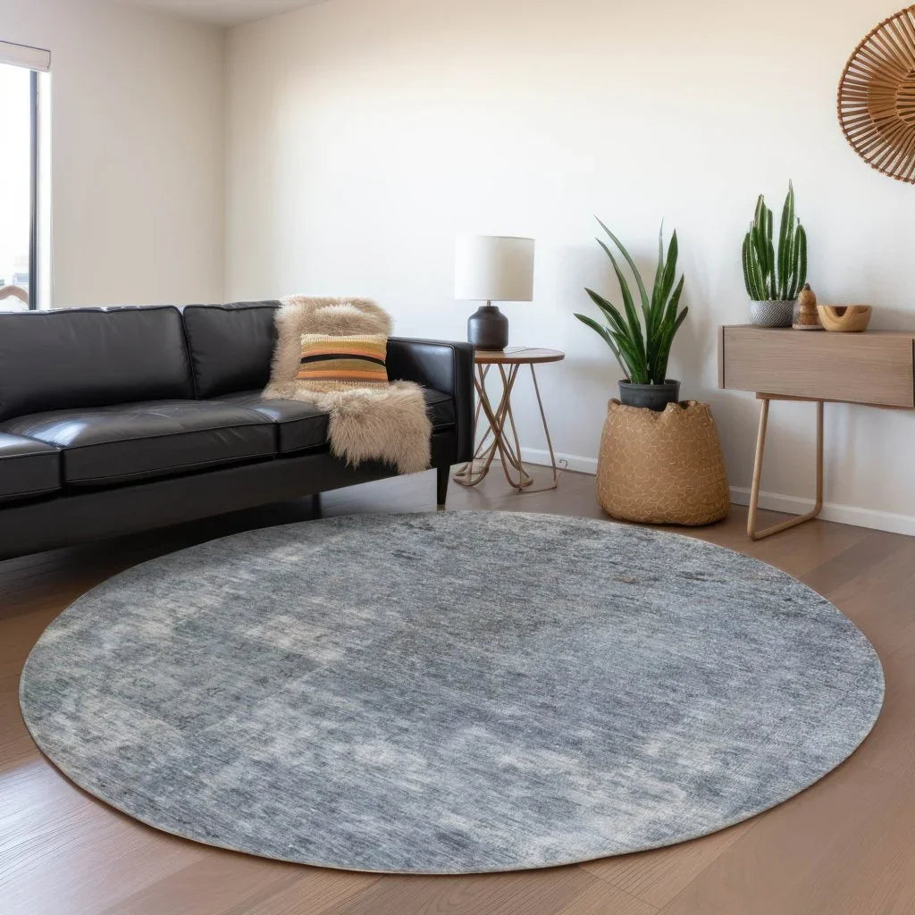 LOOMLAN Rugs Isadorae Blue Washable Indoor-Outdoor Rug