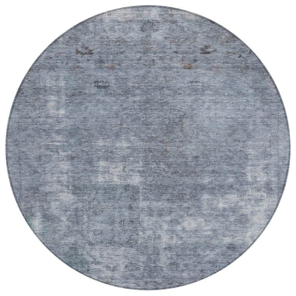LOOMLAN Rugs Isadorae Blue Washable Indoor-Outdoor Rug