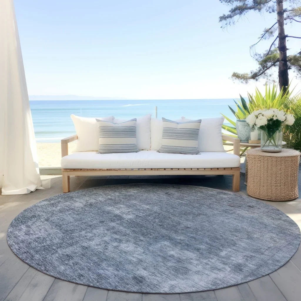 LOOMLAN Rugs Isadorae Blue Washable Indoor-Outdoor Rug