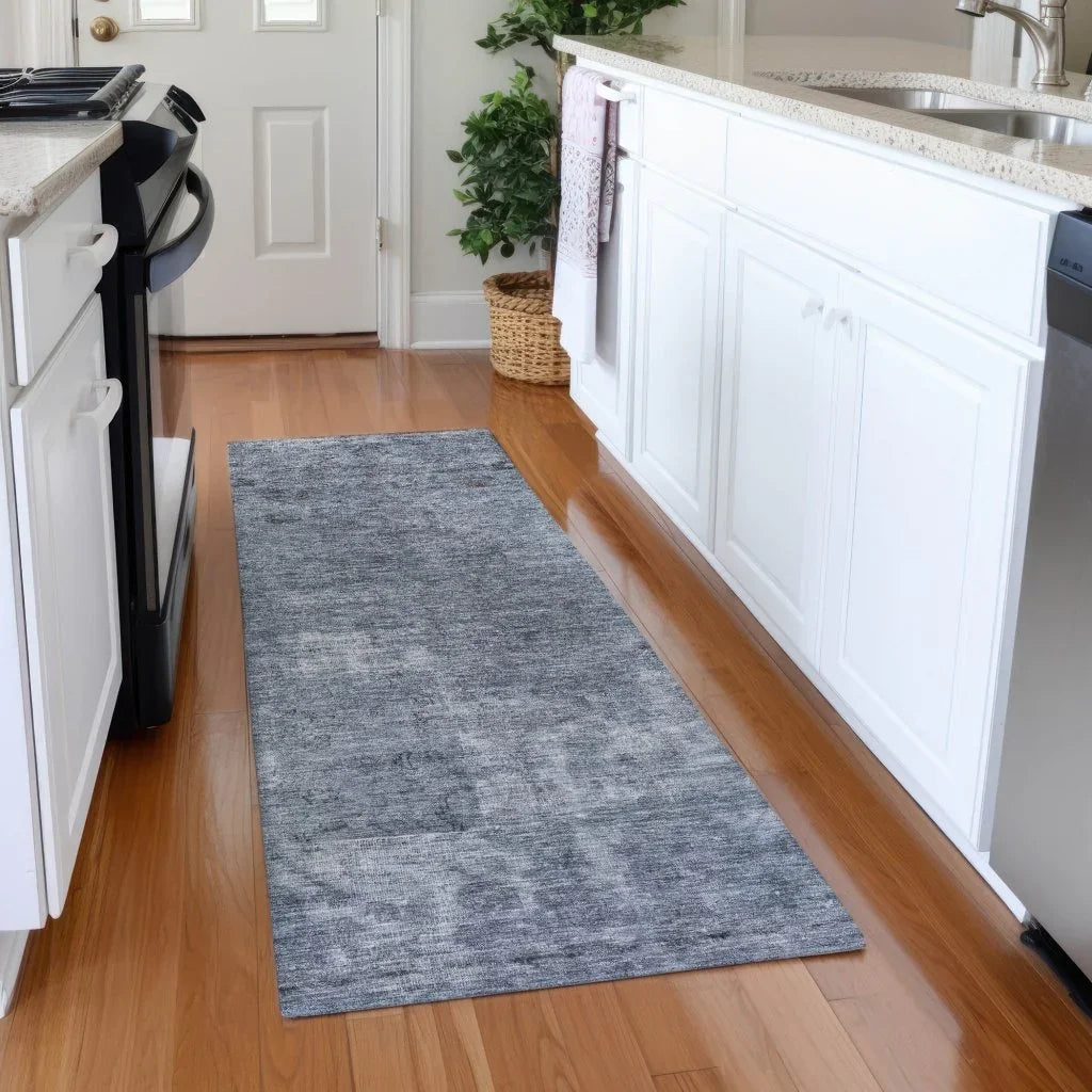 LOOMLAN Rugs Isadorae Blue Washable Indoor-Outdoor Rug